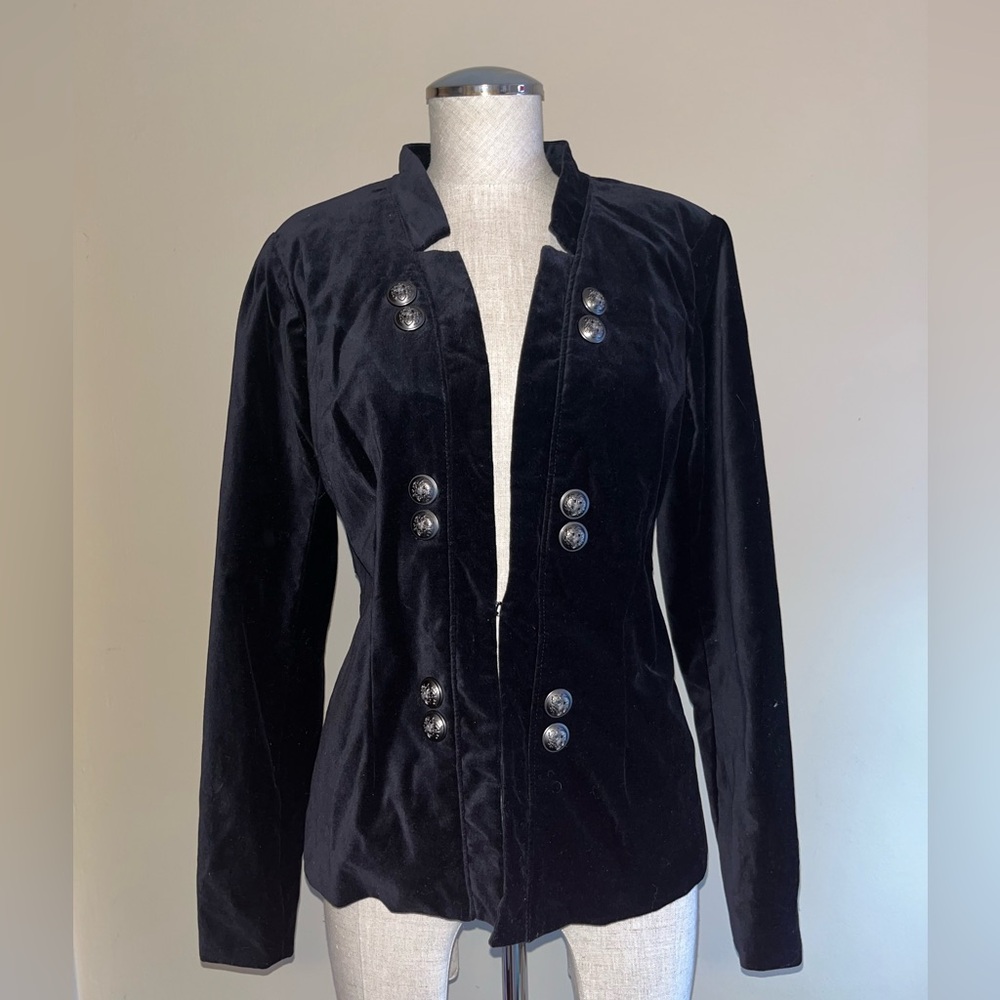 Du Jour Black Velvet Women's Blazer